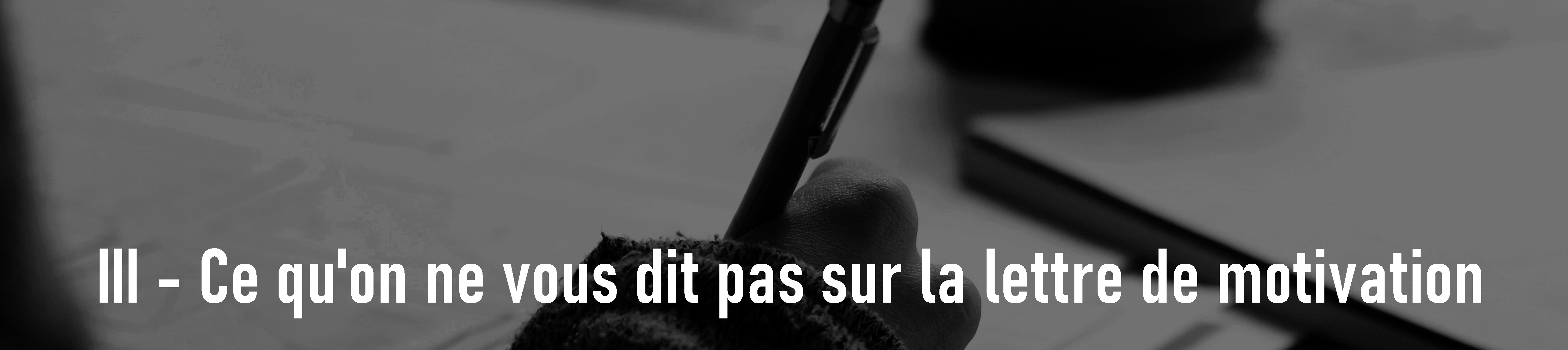 III - Lettre